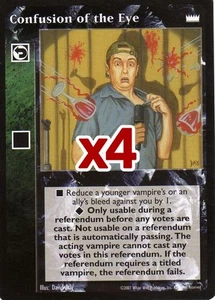 Lot of 4 cards: Confusion of the Eye [LotN set] - VTES card - Foto 1 di 2