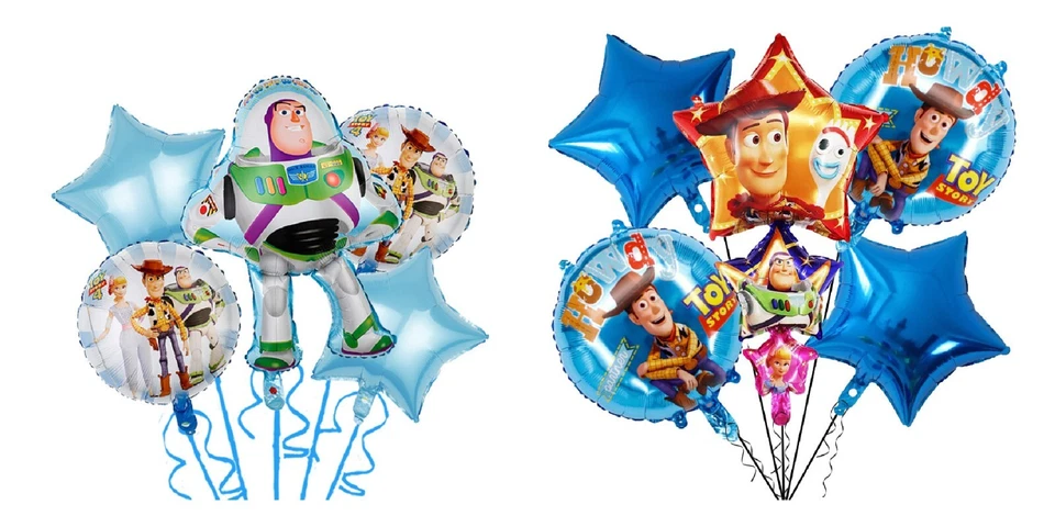 5PC Toy Story Foil Balloon Set Buzz Lightyear Woody Birthday Party Decoration - image 1 of 1
