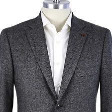 NEW $3,195 Isaia Heathered Graphite/Charcoal 2 Button Men's Sport Coat US 42R