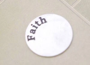 FLOATING LIVING CHARM WINDOW STAINLESS STEEL PLATE FOR GLASS MEMORY LOCKET FAITH - Picture 1 of 1