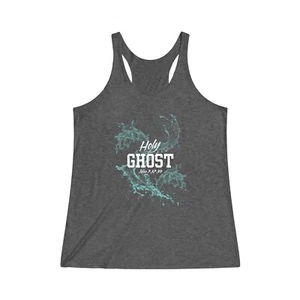 Women's Tri-Blend Racerback Tank Top, Holy Ghost Water Christian Religious Shirt - Picture 1 of 4