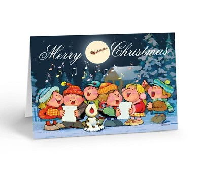 Tarjetas de Navidad - 12 lindas tarjetas y sobres de Navidad de coro infantil - 18034 Foto 1 de 2