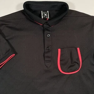 Oakley Skull Womens Medium Golf Polo Shirt Black Pink Embroidered Pocket - Picture 1 of 11