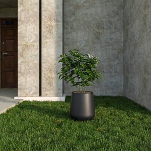 LeisureMod Modern Orchid Round Decorative Planter Pot in Fiberstone and MgO Clay - Picture 1 of 8