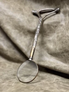 JUGENDSTIL MARKIERTE LUPE MIT VIKTORIANISCHEM SONNENSCHIRMGRIFF - Bild 1 von 6