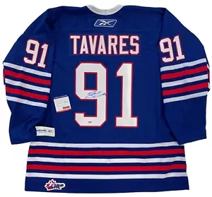 JOHN TAVARES SIGNED REEBOK OSHAWA GENERALS JERSEY PSA/DNA COA X90013 XL - Picture 1 of 4