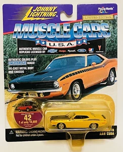 1970 Plymouth AAR Cuda Yellow # 22 Johnny Lightning Muscle Cars Limited Edition - Picture 1 of 6