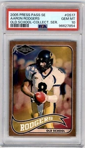 2005 Press Pass SE Collectors Series Old School RC Aaron Rodgers #OS17 PSA 10 - Picture 1 of 2