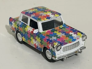 Unbranded 5” TRABANT 601 Jigsaw Design 1/32 Motorised Car TRABI WORLD - Picture 1 of 9