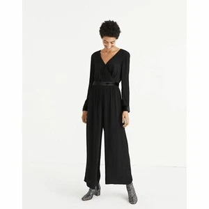 MADEWELL Velvet-Trimmed Tie Jumpsuit NWT 2 - Picture 1 of 6
