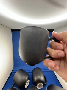 Kaffeebecher mit Henkel Gläser Made in France schwarz mit grau einzeln verkauft - Bild 1 von 10