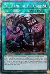 RA04-DE255 DER FANGZAHN VON KRITIAS PLATIN SECRET RARE 1.AUFLAGE YuGiOh KARTE - Bild 1 von 1