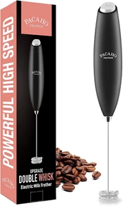 Powerful Milk Frother with Double Whisk, Handheld Electric Foam Maker, Hand Mixe - Picture 1 of 12
