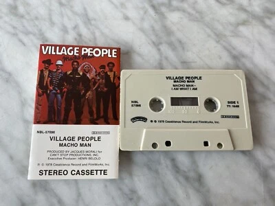 Village People Macho Man CASSETTE Tape 1978 Casablanca NBL 57096 Just A Gigolo Foto 1 de 3