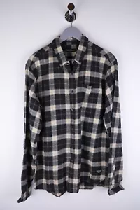 Peak Performance Men Casual Flannel Shirt Brown Check Cotton size XL - Picture 1 of 6