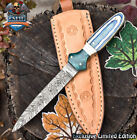 Csfif Forged Hunting Knife Twist Damascus Bone And Wood Hunter