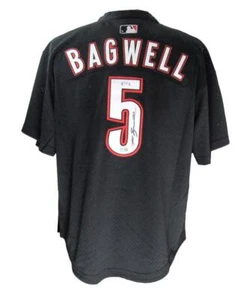 Camiseta deportiva negra autografiada de Jeff Bagwell de los Astros PSA/ADN 177088 - Imagen 1 de 6