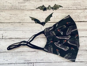 Gothic Coffins Adult Face Mask Woman Man Teen - Picture 1 of 2