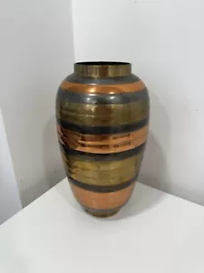 Heavy Metal Vase Mixed Metals Tricolor - Picture 1 of 3