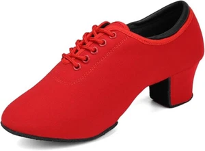 Tanzschuhe, Damen, Latein, Equality, Trainer,Gr. 41, rot, Stoff, Chromledersohle - Bild 1 von 4