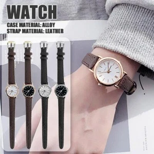 Korean Fashion Watch Leather Strap Casual Quartz Waterproof Fast Hot I2 - Picture 1 of 14