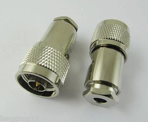 Abrazadera recta de enchufe macho N para adaptador de conector RF RG58 RG142 RG400 LMR195 cable - Imagen 1 de 1