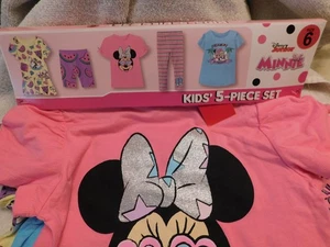 Disney Minnie kids 5-piece sleepwear size 6 - Picture 1 of 6