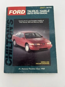 Chilton Repair Manual Ford Taurus Sable 86-95 SHO Mercury Wiring Vacuum Book - Bild 1 von 2