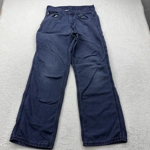 Carhartt 32x30 FR BN Men's Navy Blue Flame Resistant Work Pants Nylon Cotton - Picture 1 of 9