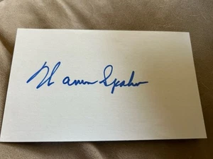 Warren Spahn Autographed 3x5 Index Card - Milwaukee Braves - HOF - Picture 1 of 1