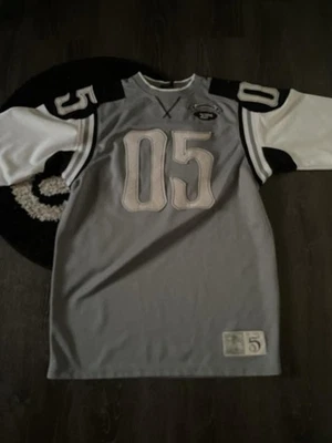 Jersey FUBU Vintage verde azulado y blanco talla grande años 90 Foto 1 de 3