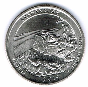 USA - 2014P - Washington ¼ $ - Shenandoah - National Park Issue - Picture 1 of 1