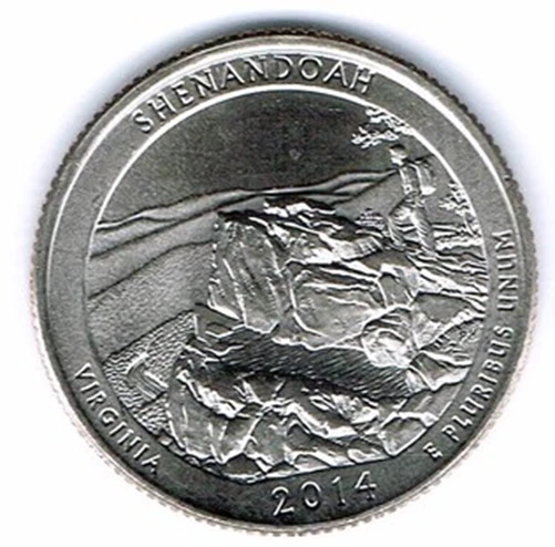 USA - 2014P - Washington ¼ $ - Shenandoah - National Park Issue - Image 1 of 1