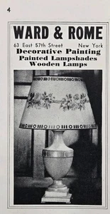 Ward & Rome Painted Lampshades Wooden Lamps 57th Street New York Print Ad 1940 - Picture 1 of 4