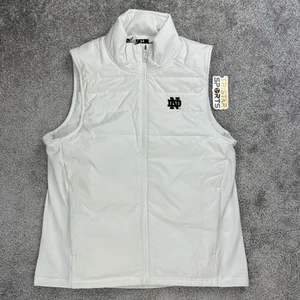 Notre Dame Under Armour Storm Golf Vest Womens Size Small White Fighting Irish - Picture 1 of 14