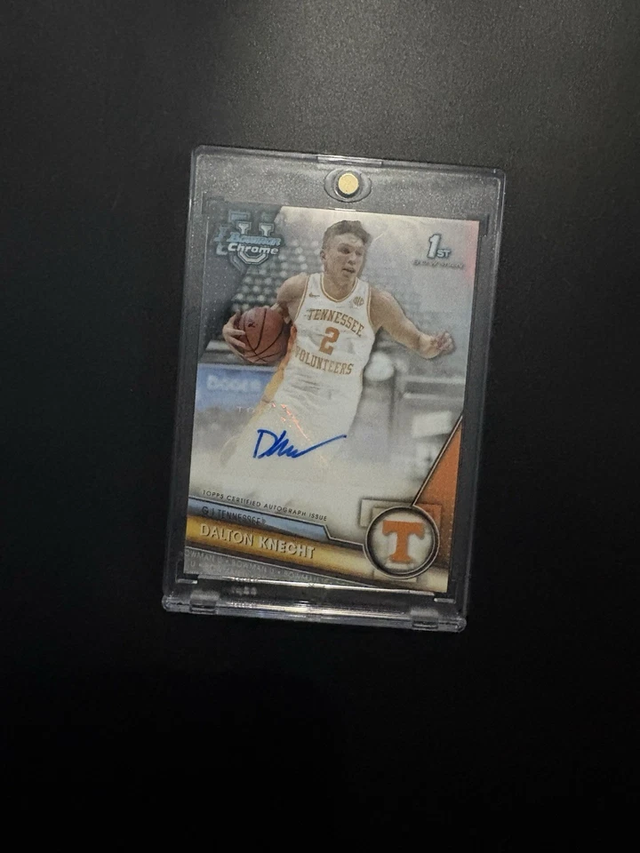 2023–24 Bowman U хромированная переливающаяся карточка Далтона Кнехта /250 с автографом — Los Angeles Lakers - Изображение 1 из 2