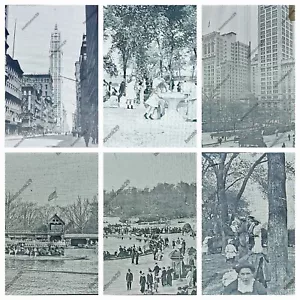 RARE Magic Lantern Antique Glass Slide c1898-1900 New York x 6 - Picture 1 of 1