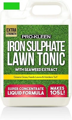 ProKleen Iron Sulphate Liquid Ferrous Miracle Greener Grass Turf Lawn Tonic Feed