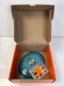 Le Creuset 29 cm Signature ovale Auflaufform NUR DECKEL - türkis - Gusseisen - Bild 1 von 5