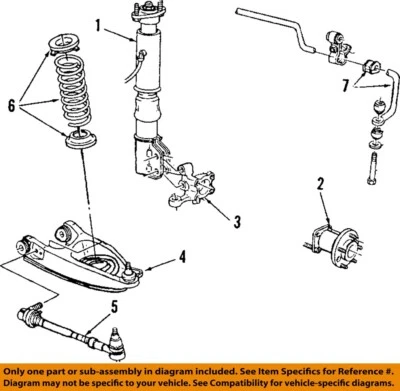 Used Rear Suspension Strut fits: 1991 Cadillac Deville Rear w/o Computer Command Foto 1 de 2