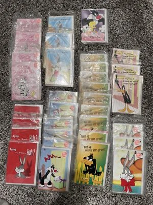 vintage Looney Tunes BIRTHDAY Cards. Over 250 Pcs. 1995-1999.  NOS - Image 1 of 4