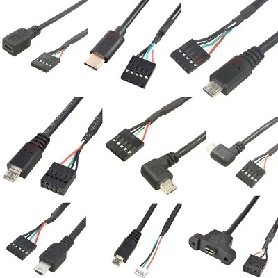Kabel Adapter 5Pin 9Pin Header Buchse auf Micro USB 5Pin 9P Stecker Motherboard - Bild 1 von 4