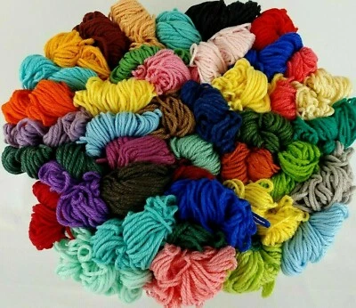 Aunt Lydias Rug Yarn Crochet Knit 55 COLORS 70-180 Yd Skeins Rayon Cotton Vtg