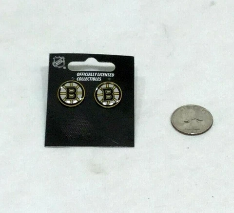New NHL Boston Bruins Earrings Pair Post Stud Type Garden Causeway St FREESHIP Cover
