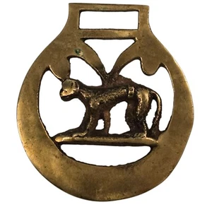 Heraldic Monkey Brass Horse Bridle Harness Medallion Parade Tack Equestrian VTG - Picture 1 of 10
