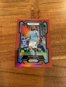 Nathan Ake 2023-24 Panini Premier League Red Prizm /199 NRMT+ Manchester City - Picture 1 of 2