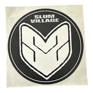 VTG Slum Village Sticker Original Promo Detroit Rap Hip Hop. RARE Black Variant - Picture 1 of 3