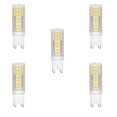 6W G9 LED Bulbs 5Pcs Capsule Light 550Lm True Replacement for 45W Halogen Lamp - Image 1 of 2