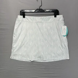 Large GREG NORMAN White $79 Play Dry GOLF Stretch Knit Wicking Skort NWT New L - Picture 1 of 13