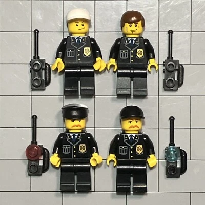 LEGO MINIFIGURE CTY0153 POLICE OFFICER SUIT TIE BADGE MOUSTACHE FROM 7687 C5 90 - Image 1 of 2